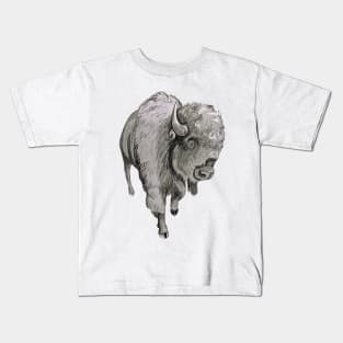 Bison Drawing Kids T-Shirt